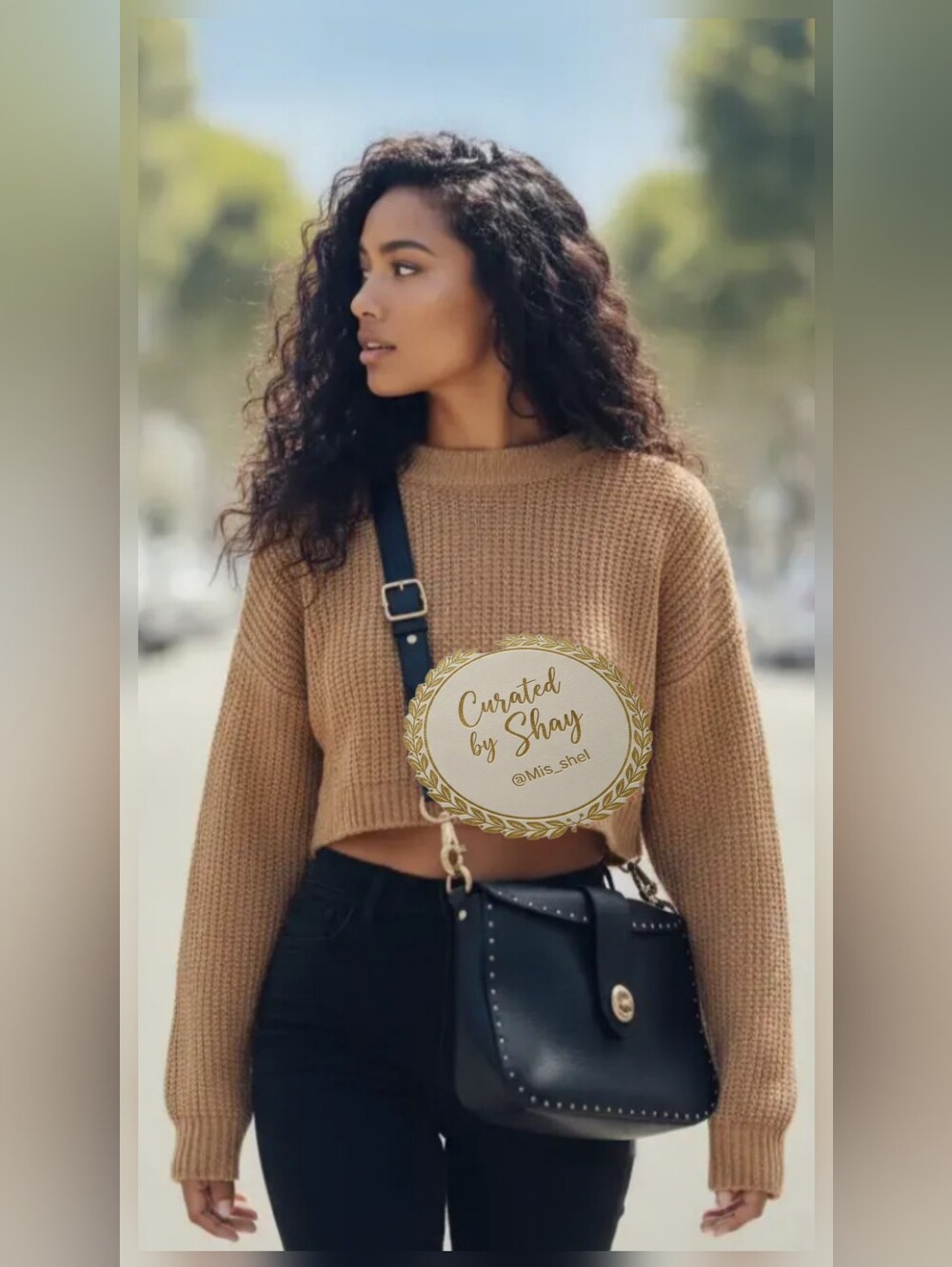 Coach 1941 Collection Black Pebbled Leather Crossbody with Gold Studs